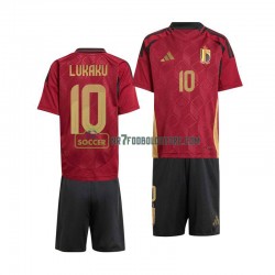 Belgien Trøje Romelu Lukaku 10 Børn Hjemmebane Fodboldsæt Euro 2024 Kortærmet