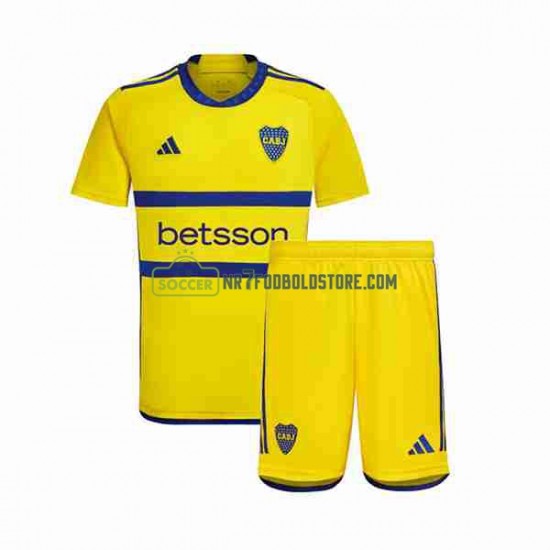 Trøje Boca Juniors Børn Udebane Fodboldsæt 2023-2024 Kortærmet