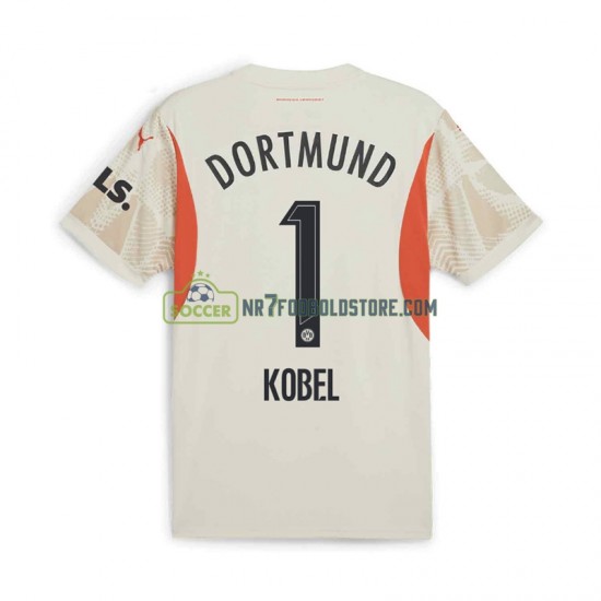 Borussia Dortmund Trøje Gregor Kobel 1 Målmand Mænd Hjemmebane Fodboldsæt 2024-2025 Kortærmet