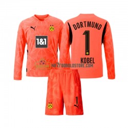 Borussia Dortmund Trøje Gregor Kobel 1 Målmand Børn 3. Valg Fodboldsæt 2024-2025 Langærmet