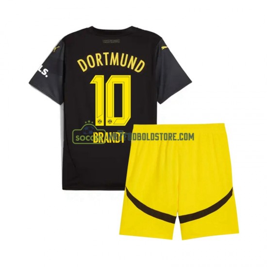 Borussia Dortmund Trøje Julian Brandt 10 Børn Udebane Fodboldsæt 2024-2025 Kortærmet