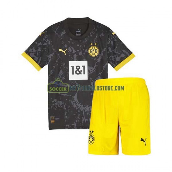 Borussia Dortmund Trøje Børn Udebane Fodboldsæt 2023-2024 Kortærmet