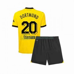 Borussia Dortmund Trøje Marcel Sabitzer 20 Børn Hjemmebane Fodboldsæt 2023-2024 Kortærmet