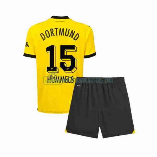 Borussia Dortmund Trøje Mats Hummels 15 Børn Hjemmebane Fodboldsæt 2023-2024 Kortærmet