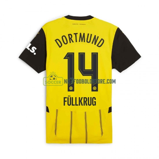 Borussia Dortmund Trøje Niclas Fullkrug 14 Mænd Hjemmebane Fodboldsæt 2024-2025 Kortærmet