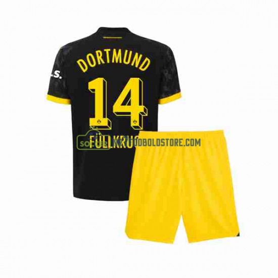 Borussia Dortmund Trøje Niclas Fullkrug 14 Børn Udebane Fodboldsæt 2023-2024 Kortærmet