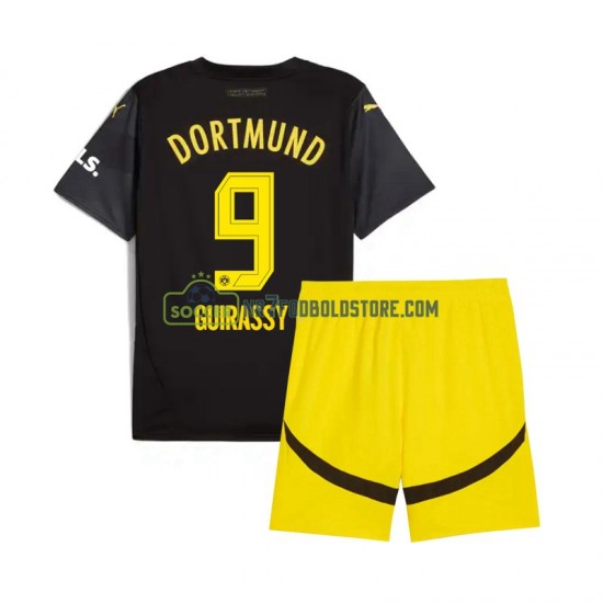 Borussia Dortmund Trøje Serhou Guirassy 9 Børn Udebane Fodboldsæt 2024-2025 Kortærmet