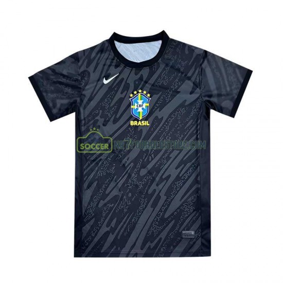 Brasilien Trøje Målmand Mænd Udebane Fodboldsæt 2024 Kortærmet