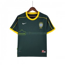 Brasilien Trøje Målmand Retro Mænd Udebane Fodboldsæt 1998 Kortærmet