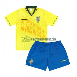 Brasilien Trøje Retro Børn Hjemmebane Fodboldsæt 1994 Kortærmet