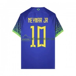 Brasilien Trøje Neymar JR 10 Mænd Udebane Fodboldsæt VM i fodbold 2022 Kortærmet