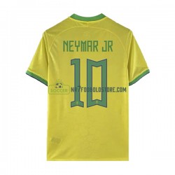 Brasilien Trøje Neymar JR 10 Mænd Hjemmebane Fodboldsæt VM i fodbold 2022 Kortærmet