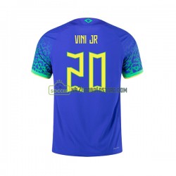 Brasilien Trøje Vinicius Junior 20 Mænd Udebane Fodboldsæt VM i fodbold 2022 Kortærmet