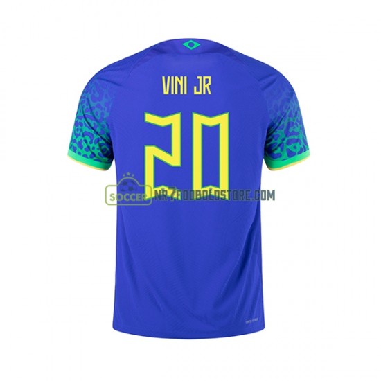 Brasilien Trøje Vinicius Junior 20 Mænd Udebane Fodboldsæt VM i fodbold 2022 Kortærmet