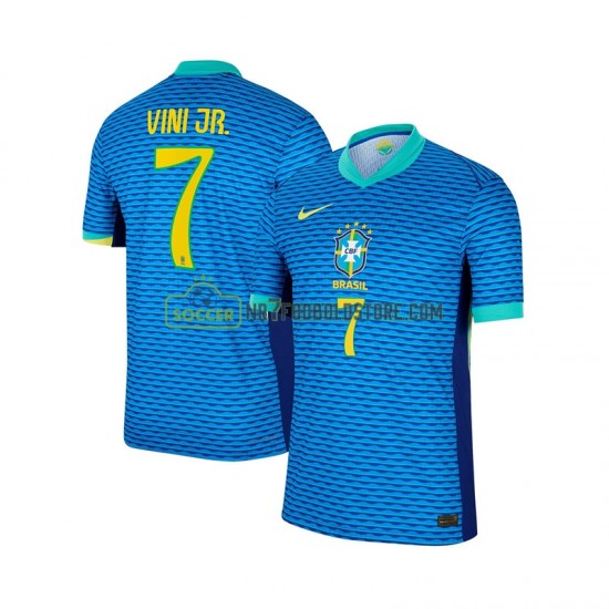 Brasilien Trøje Vinicius Junior 7 Mænd Udebane Fodboldsæt 2024 Kortærmet