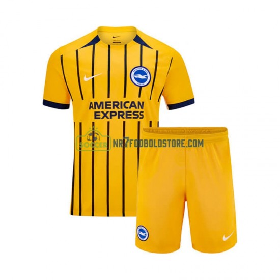 Trøje Brighton Hove Albion Børn Udebane Fodboldsæt 2024-2025 Kortærmet