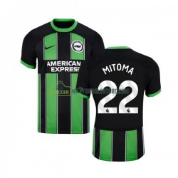 Trøje Brighton Hove Albion Mitoma 22 Mænd Udebane Fodboldsæt 2023-2024 Kortærmet