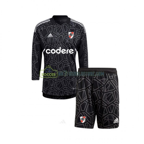 CA River Plate Trøje 2023 Målmand Børn Hjemmebane Fodboldsæt Langærmet
