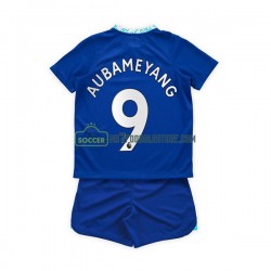 Chelsea Trøje Aubameyang 9 Børn Hjemmebane Fodboldsæt 2022-2023 Kortærmet