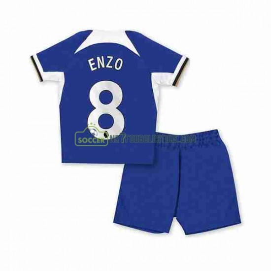 Chelsea Trøje Enzo Fernandez 8 Børn Hjemmebane Fodboldsæt 2023-2024 Kortærmet