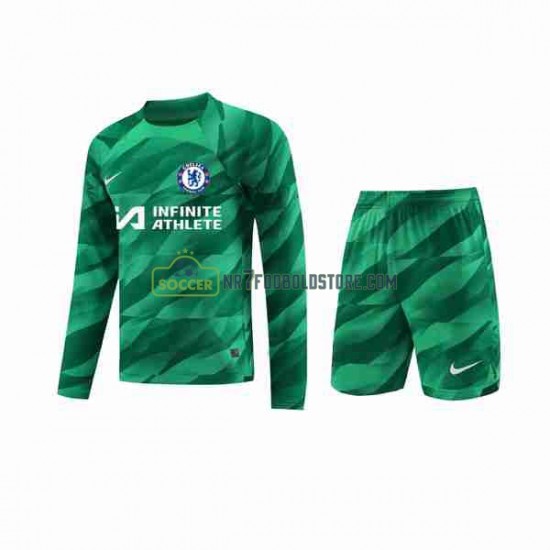 Chelsea Trøje Målmand Børn 3. Valg Fodboldsæt 2023-2024 Langærmet