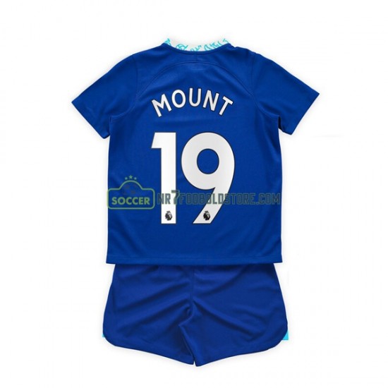Chelsea Trøje Mason Mount 19 Børn Hjemmebane Fodboldsæt 2022-2023 Kortærmet