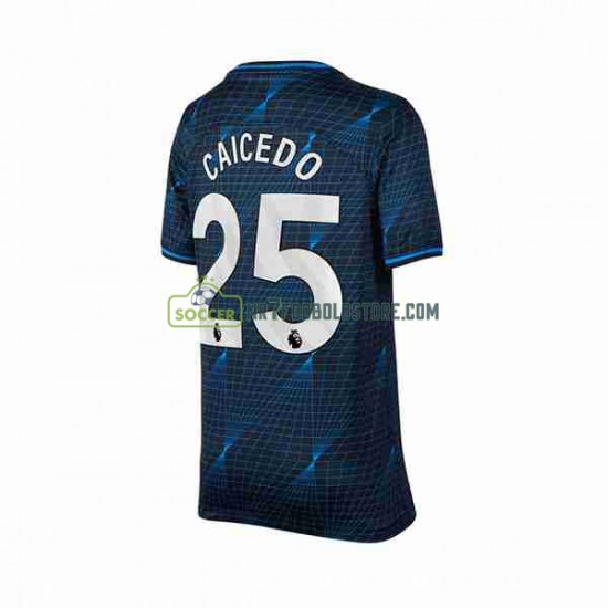 Chelsea Trøje Moises Caicedo 25 Mænd Udebane Fodboldsæt 2023-2024 Kortærmet