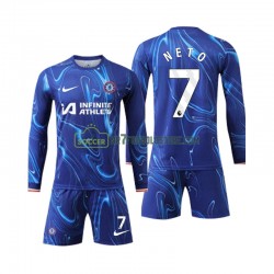 Chelsea Trøje Neto 7 Børn Hjemmebane Fodboldsæt 2024-2025 Langærmet