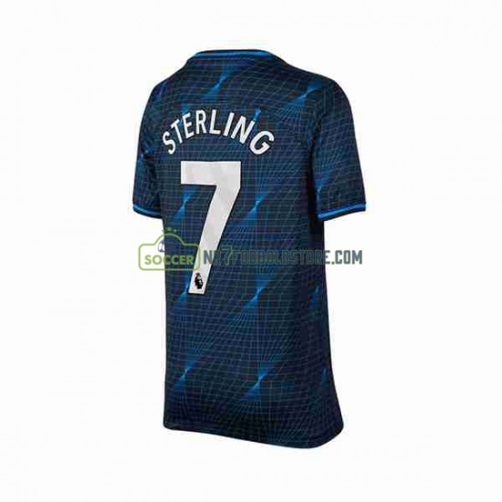 Chelsea Trøje Raheem Sterling 7 Mænd Udebane Fodboldsæt 2023-2024 Kortærmet
