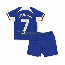 Chelsea Trøje Raheem Sterling 7 Børn Hjemmebane Fodboldsæt 2023-2024 Kortærmet