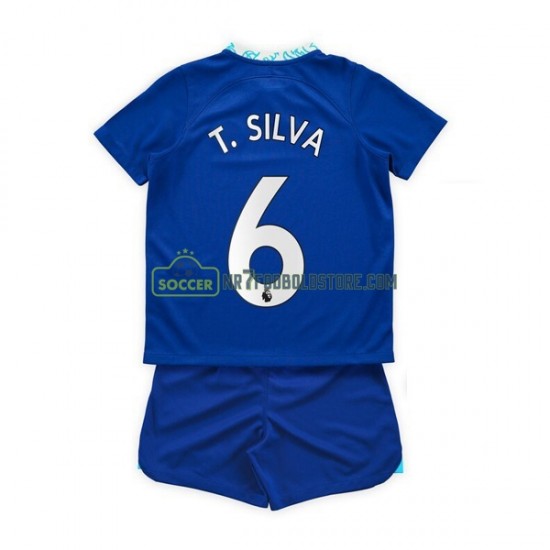 Chelsea Trøje T. Silva 6 Børn Hjemmebane Fodboldsæt 2022-2023 Kortærmet
