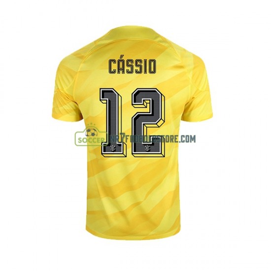 Corinthians Trøje Cassio 12 Målmand Mænd Udebane Fodboldsæt 2023-2024 Kortærmet