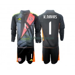 Costa Rica Trøje Keylor Navas 1 Målmand Børn 3. Valg Fodboldsæt 2024 Langærmet
