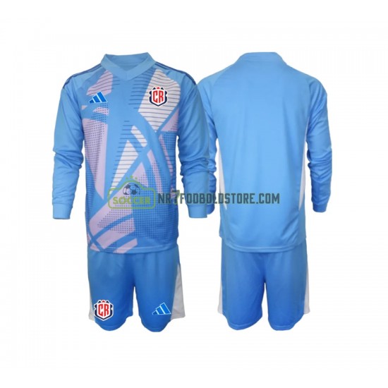 Costa Rica Trøje Målmand Børn Hjemmebane Fodboldsæt 2024 Langærmet