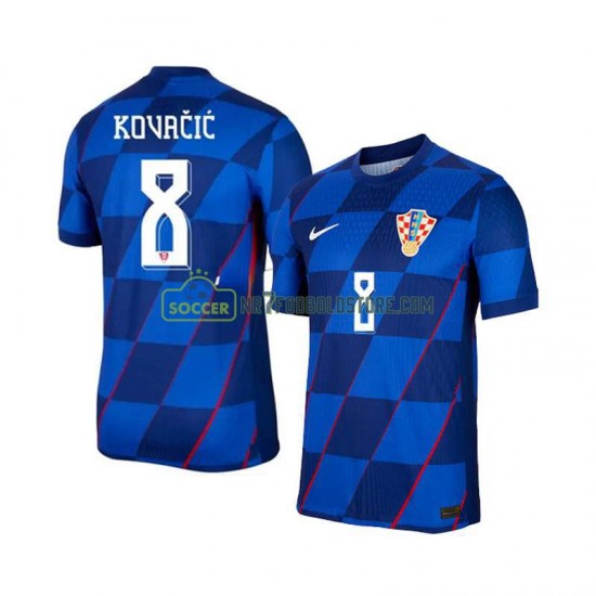 Kroatien Trøje Mateo Kovacic 8 Mænd Udebane Fodboldsæt Euro 2024 Kortærmet