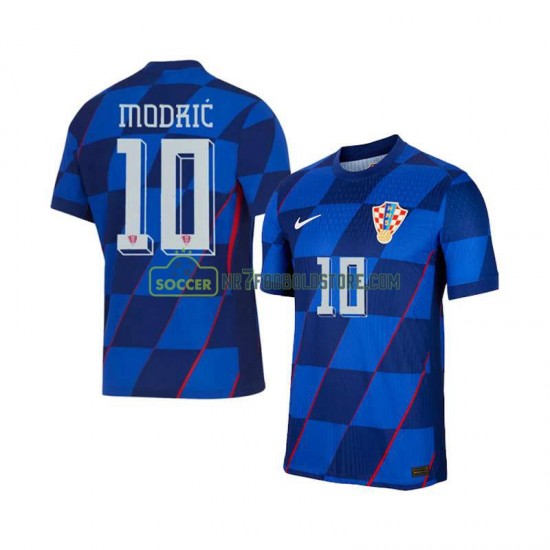 Kroatien Trøje Modrić 10 Mænd Udebane Fodboldsæt Euro 2024 Kortærmet