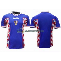 KroatienTrøje Retro Udebane Fodboldsæt 1998 Kortærmet 