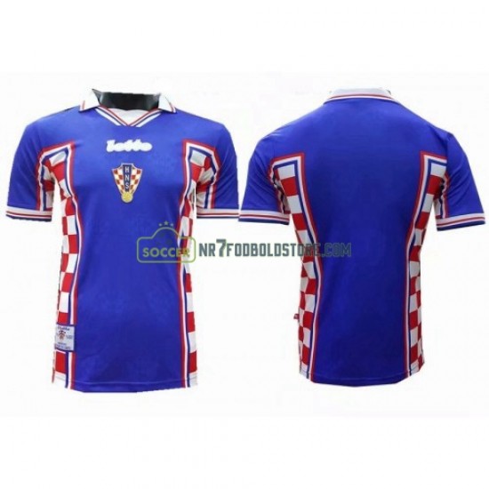 KroatienTrøje Retro Udebane Fodboldsæt 1998 Kortærmet 