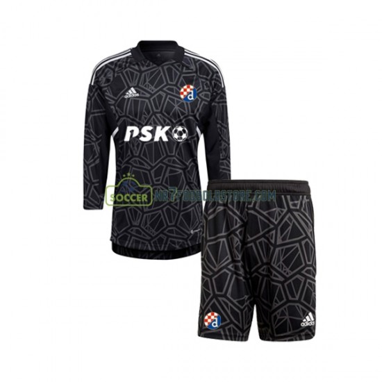Trøje Dinamo Zagreb Målmand Børn Hjemmebane Fodboldsæt 2022-2023 Langærmet