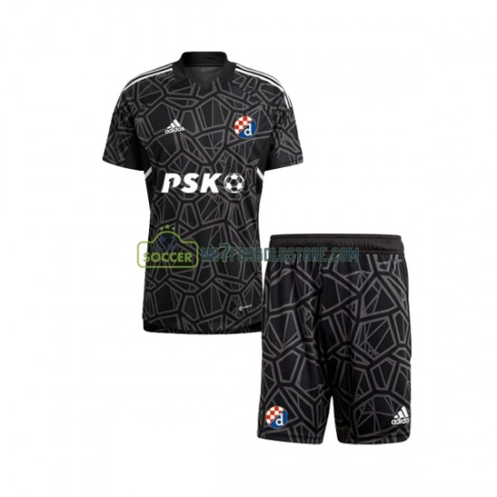 Trøje Dinamo Zagreb Målmand Børn Hjemmebane Fodboldsæt 2022-2023 Kortærmet