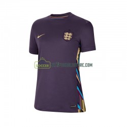 England Trøje Dame Udebane Fodboldsæt Euro 2024 Kortærmet
