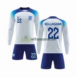 England Trøje Bellingham 22 Børn Hjemmebane Fodboldsæt VM i fodbold 2022 Langærmet