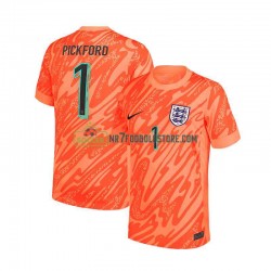 England Trøje Pickford 1 Målmand Mænd Hjemmebane Fodboldsæt Euro 2024 Kortærmet