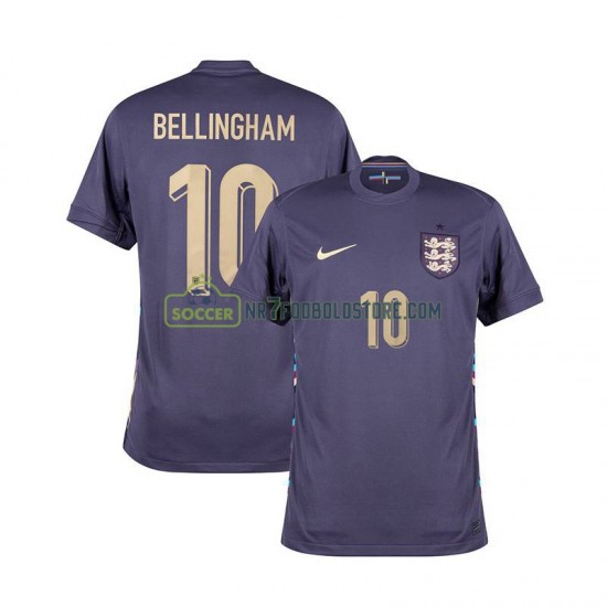 England Trøje Jude Bellingham 10 Mænd Udebane Fodboldsæt Euro 2024 Kortærmet