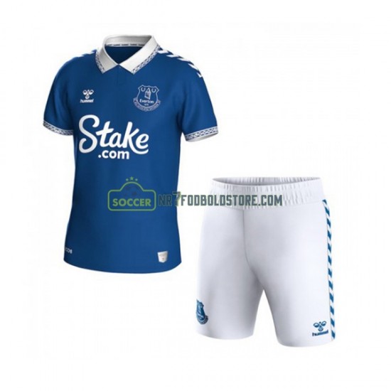 Everton Trøje Børn Hjemmebane Fodboldsæt 2023-2024 Kortærmet