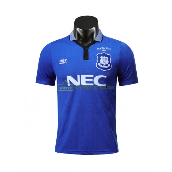 Everton Trøje Retro Hjemmebane Fodboldsæt 1995 Kortærmet 