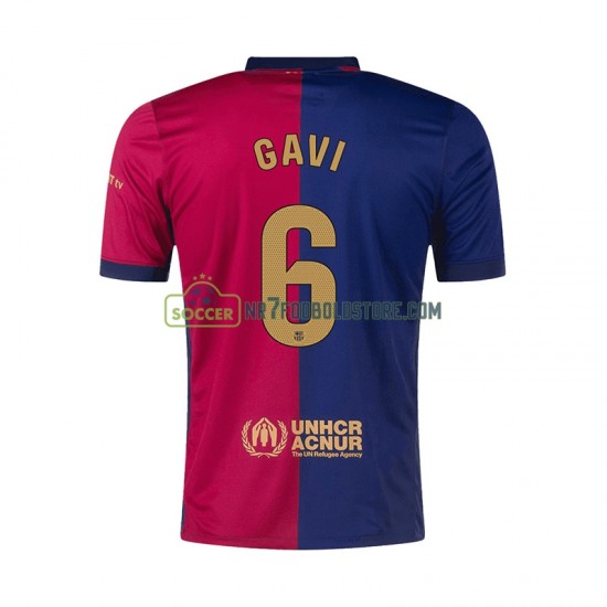 FC Barcelona Trøje GAVI 6 Mænd Hjemmebane Fodboldsæt 2024-2025 Kortærmet