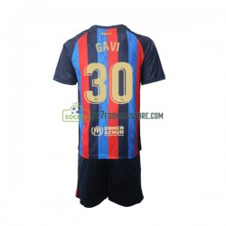 FC Barcelona Trøje Gavi 30 Børn Hjemmebane Fodboldsæt 2022-2023 Kortærmet