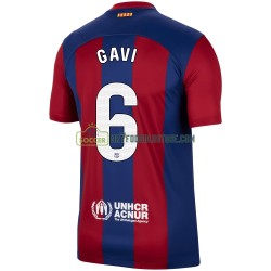 FC Barcelona Trøje Gavi 6 Mænd Hjemmebane Fodboldsæt 2023-2024 Kortærmet