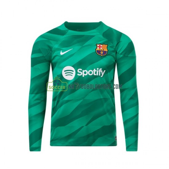 FC Barcelona Trøje Målmand Mænd Hjemmebane Fodboldsæt 2023-2024 Langærmet